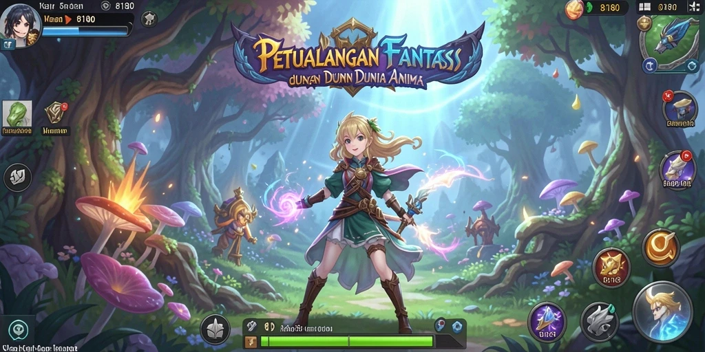 Tampilan gameplay anime yang menarik dan penuh aksi.