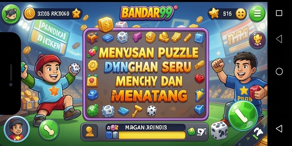 Screenshot gameplay BANDAR99 menampilkan berbagai puzzle menarik yang harus diselesaikan.