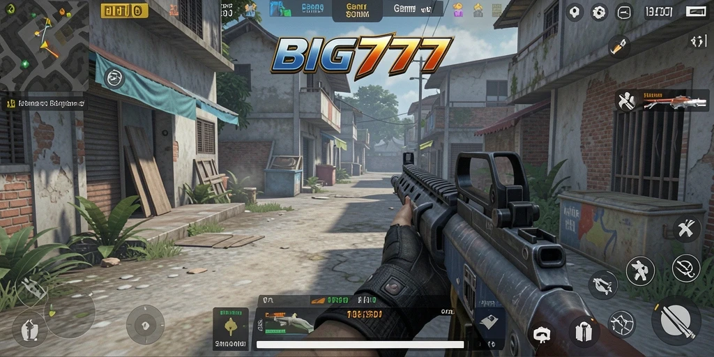 Gameplay mendebarkan dari BIG777 dalam aksi pertempuran FPS.