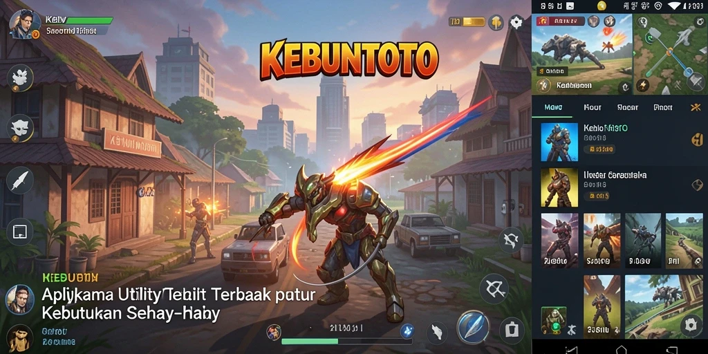 Tampilan utama KEBUNTOTO dengan fitur-fitur Utility yang bermanfaat.