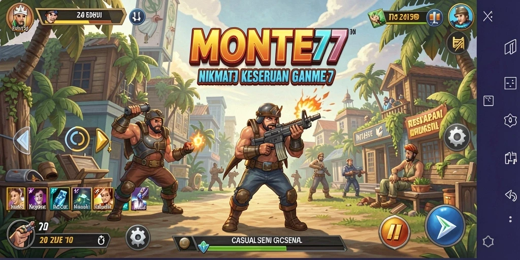 Screenshot gameplay <strong>MONTE77</strong> menampilkan serunya momen bermain game Casual.