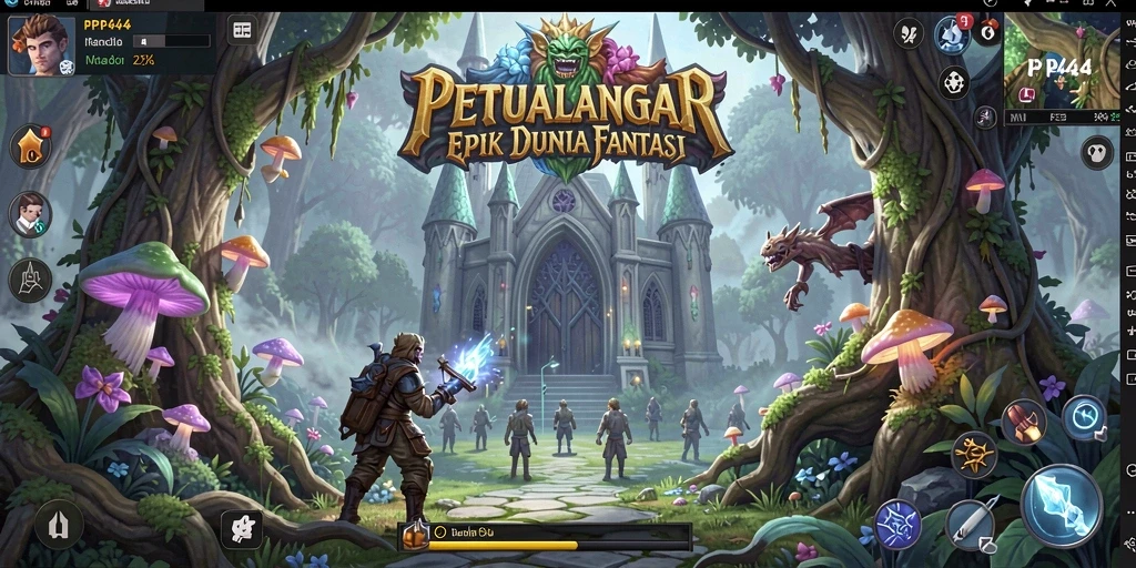 Tampilan gameplay PP444 yang menakjubkan dengan pertarungan seru dan petualangan epik.