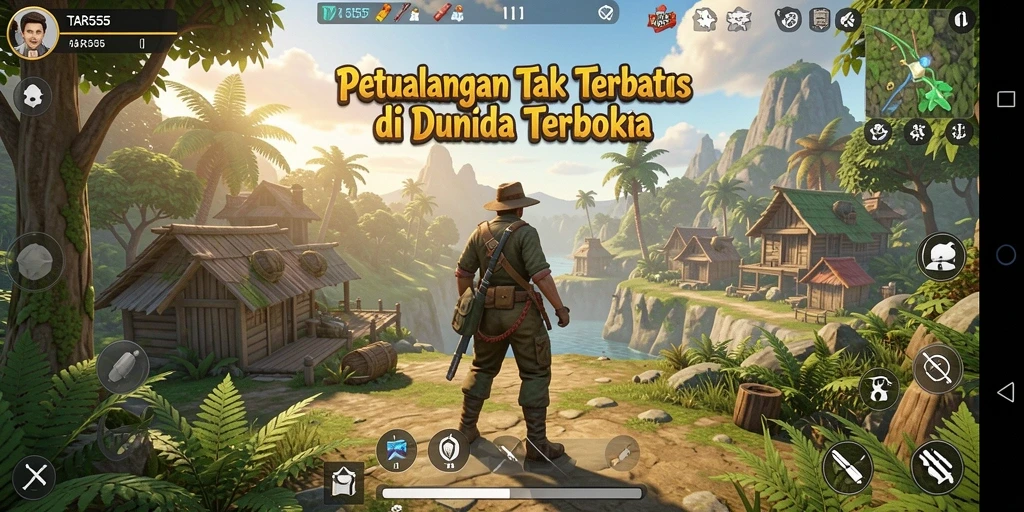 Tampilan gameplay TAR555 dalam dunia Open World yang memukau.