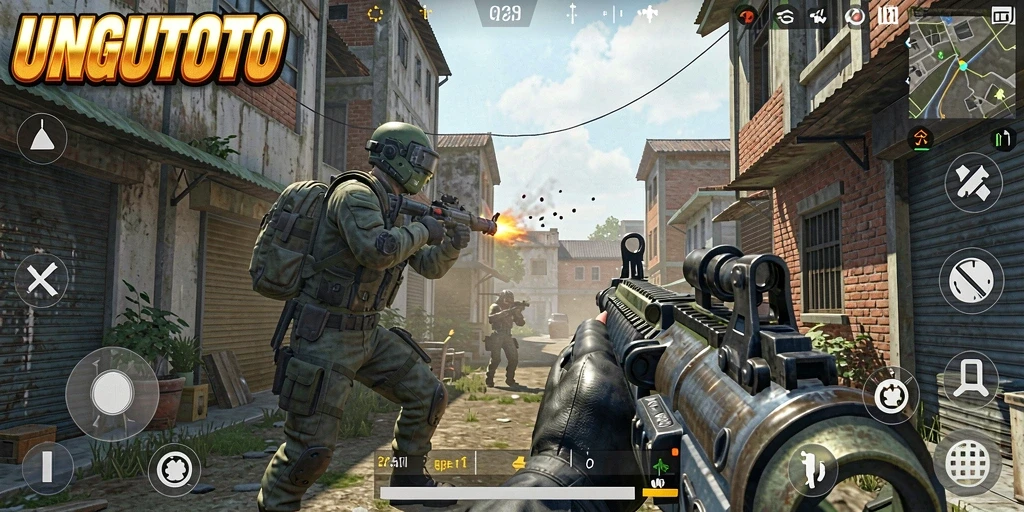Tampilan gameplay menarik dalam UNGUTOTO, aksi menembak seru.